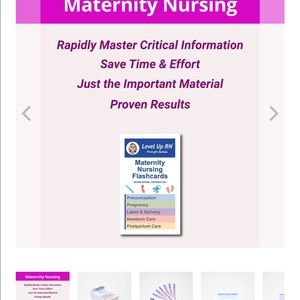 Level up RN maternity nursing flash cards